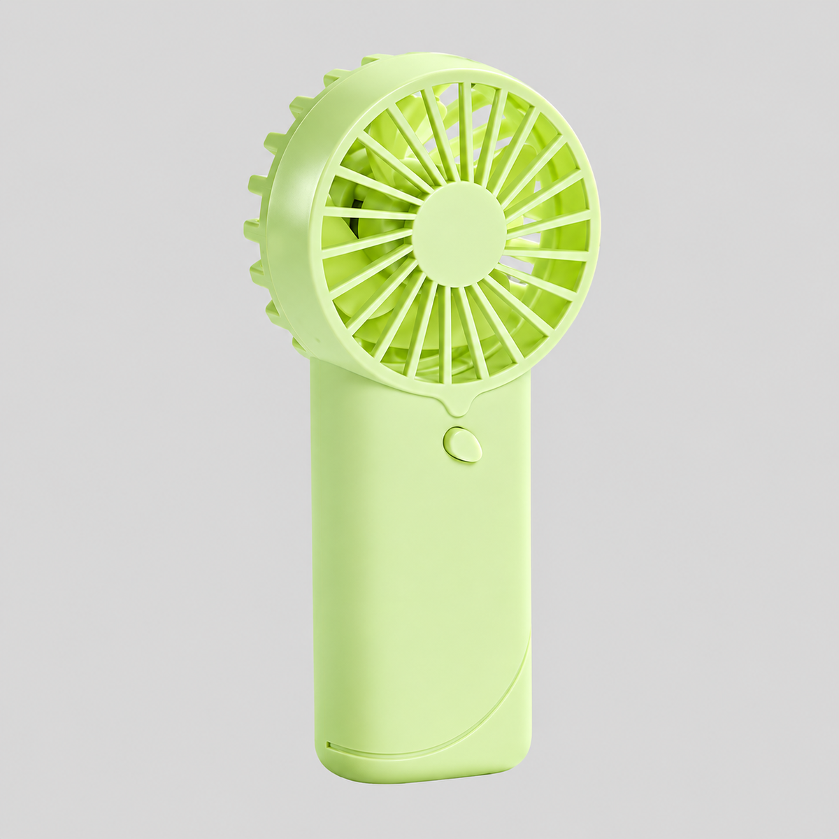 Green Compact Mini Handheld Fan With Powerful Airflow For Travel And Dorm Use