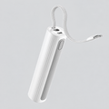 5000Mah 2-In-1 Portable Power Bank With Built-In Usb-C Cable And Led Flashlight White